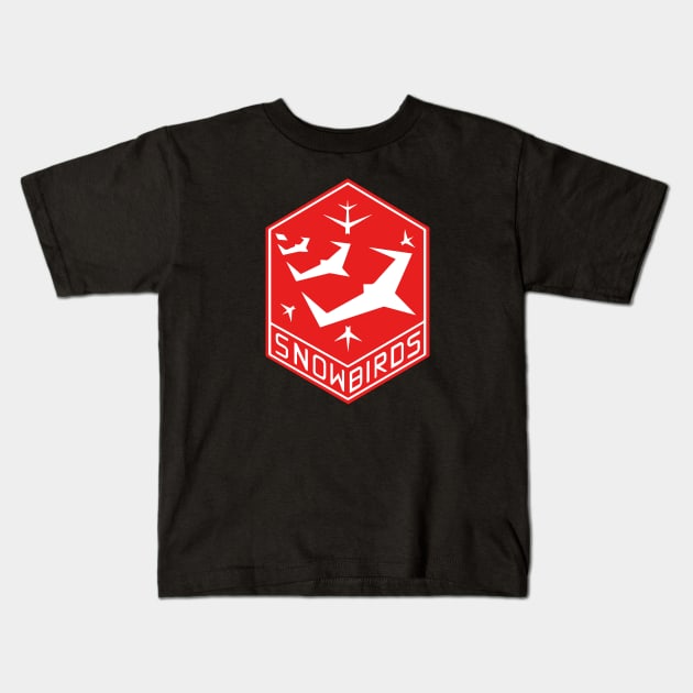 Snowbirds Air Demonstration Squadron Insignia Kids T-Shirt by Mandra